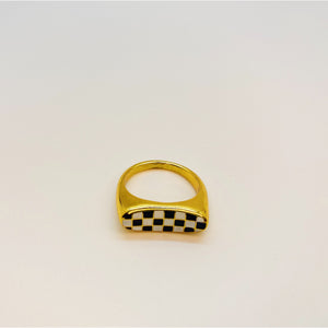 Checkered Passion Ring